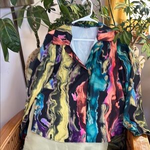 Vibrant Multicolor Abstract Blouse